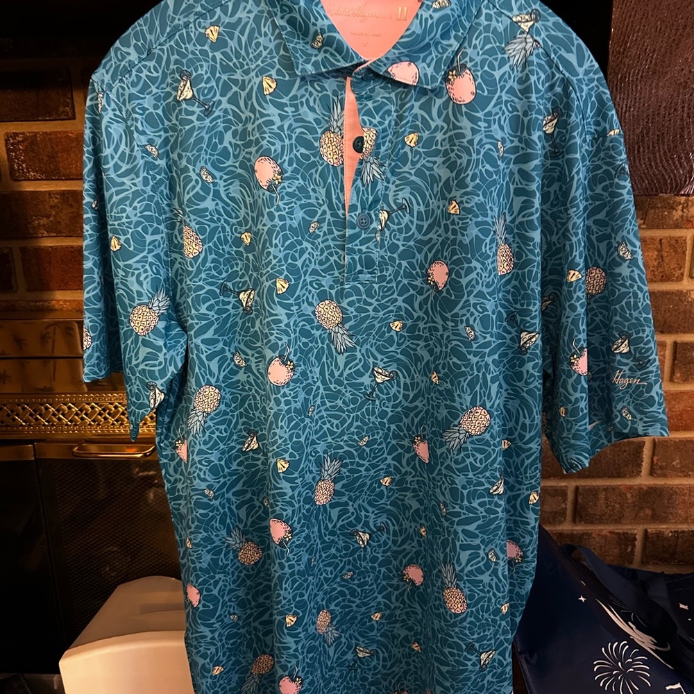 Blue Patterned Men's Shirt